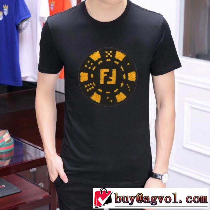 半袖Tシャツ   2色可選 季節感をプラス人気商品 フェンディ FENDI 今から夏まで活躍する 2019春夏も引き続きトレンド 
