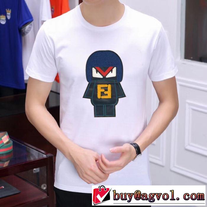 2019春夏は人気定番 2色可選 大人のカジュアルスタイル 半袖Tシャツ  フェンディ FENDI 今っぽいトレンド 