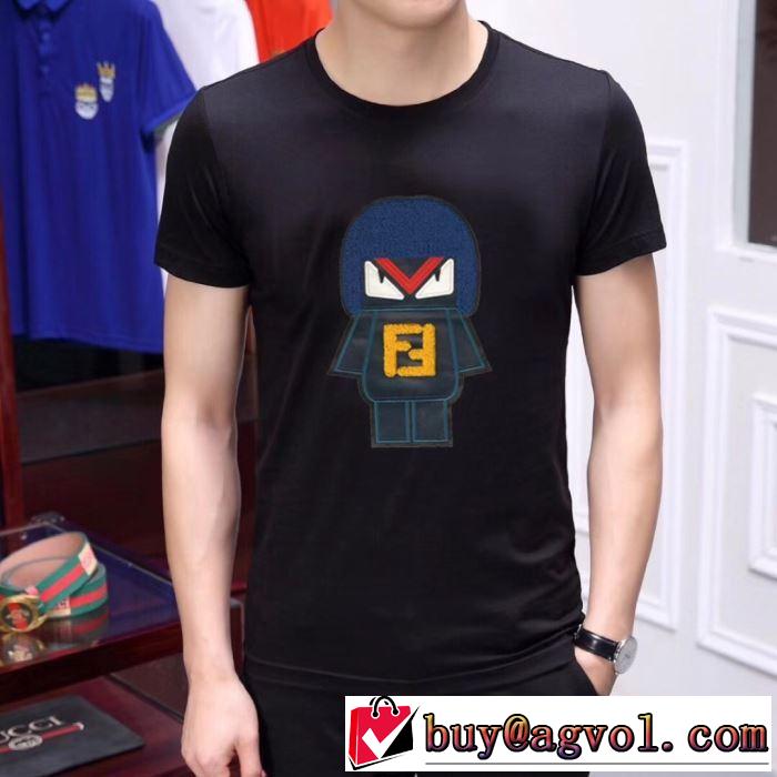 2019春夏は人気定番 2色可選 大人のカジュアルスタイル 半袖Tシャツ  フェンディ FENDI 今っぽいトレンド