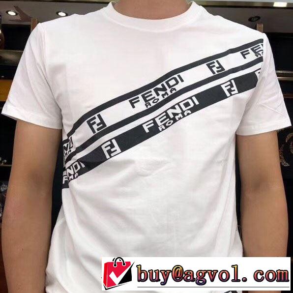 《2019年》今、注目のストリート フェンディ FENDI 着回し力も抜群です！ 半袖Tシャツ  2色可選 派手にはなりすぎず