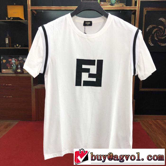 フェンディ FENDI 素敵なスタイルで夏の定番 半袖Tシャツ  3色可選 通勤の定番 春夏の流行り2019新品 