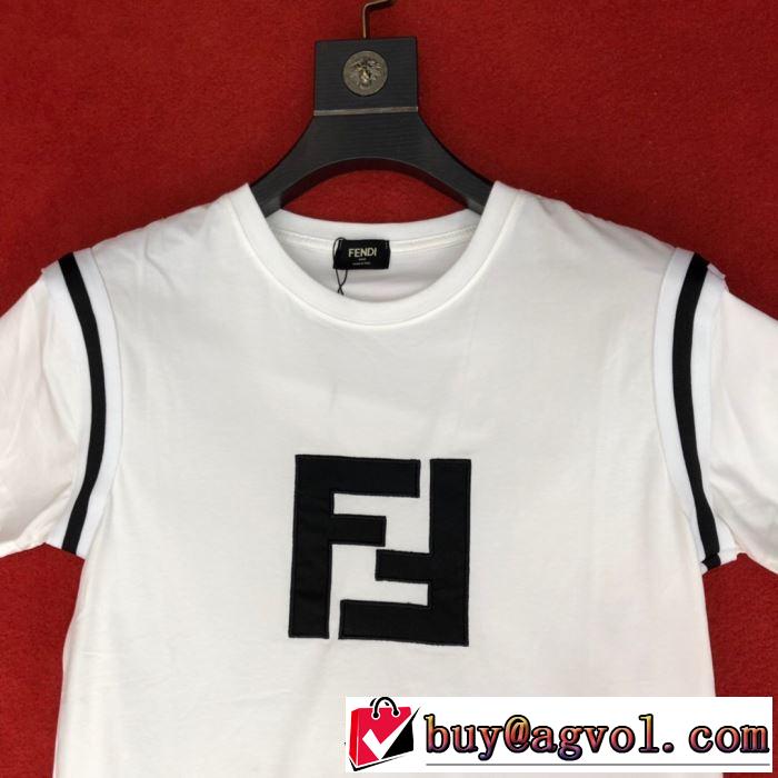 フェンディ FENDI 素敵なスタイルで夏の定番 半袖Tシャツ  3色可選 通勤の定番 春夏の流行り2019新品