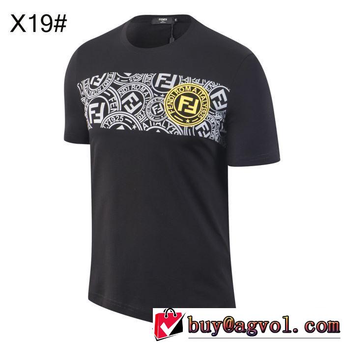 【2019年】夏のファッション 半袖Tシャツ  フェンディ風通しのよい FENDI 3色可選 気持ちいい真夏日にぴったり