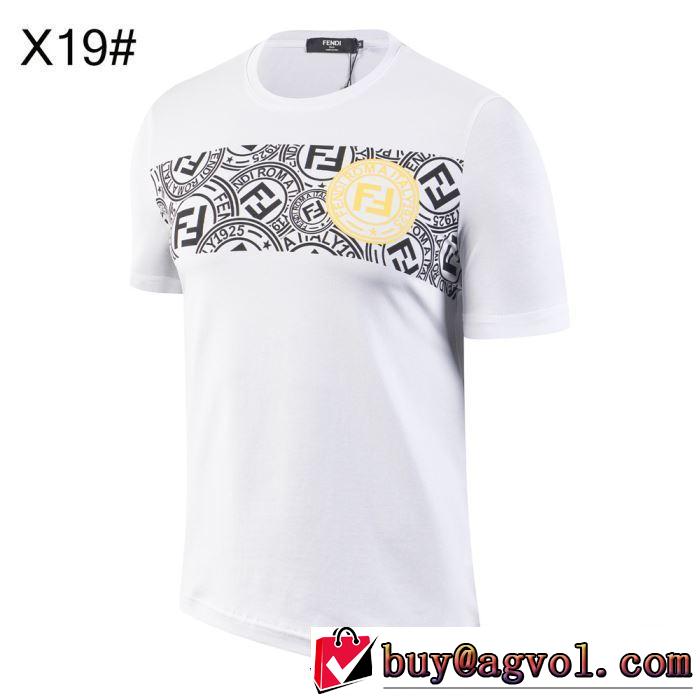 【2019年】夏のファッション 半袖Tシャツ  フェンディ風通しのよい FENDI 3色可選 気持ちいい真夏日にぴったり
