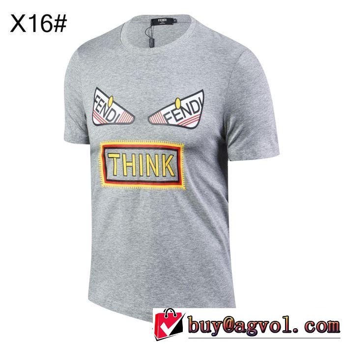 フェンディ FENDI 半袖Tシャツ おしゃれな夏ファッション2019  魅力的な今年らしい  2色可選 切りっぱなしデザイン