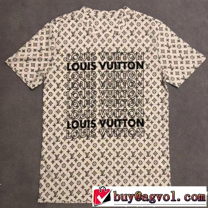 春夏のトレンドアイテム ルイ ヴィトン Tシャツ/ティーシャツ 大胆なデザイン LOUIS VUITTON 2色可選