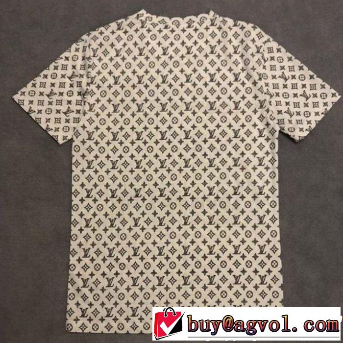 春夏のトレンドアイテム ルイ ヴィトン Tシャツ/ティーシャツ 大胆なデザイン LOUIS VUITTON 2色可選