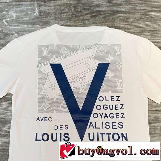 トップスをインするスタイル ルイ ヴィトンTシャツ/ティーシャツ LOUIS VUITTON 2色可選 快適な着心地