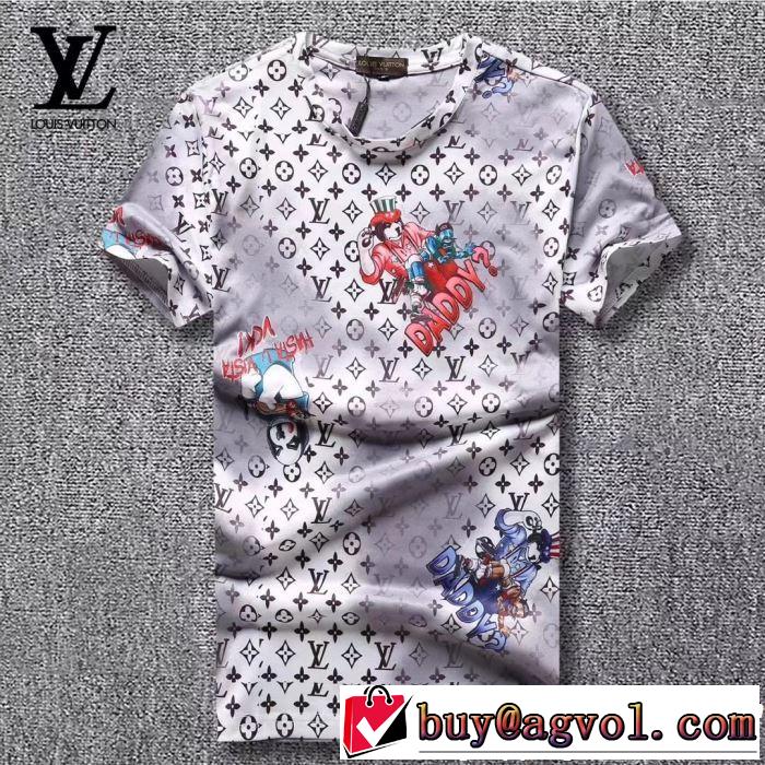 2019春夏は人気定番 ルイ ヴィトン LOUIS VUITTONきちんと感が抜群  Tシャツ/ティーシャツ 2色可選