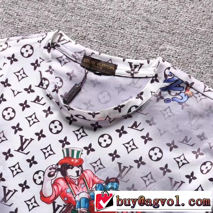 2019春夏は人気定番 ルイ ヴィトン LOUIS VUITTONきちんと感が抜群  Tシャツ/ティーシャツ 2色可選