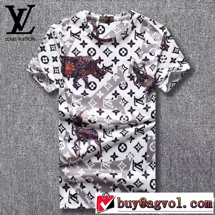 2019年最新ファッション  Tシャツ/ティーシャツ 2色可選 高級感が好評です ルイ ヴィトン LOUIS VUITTON