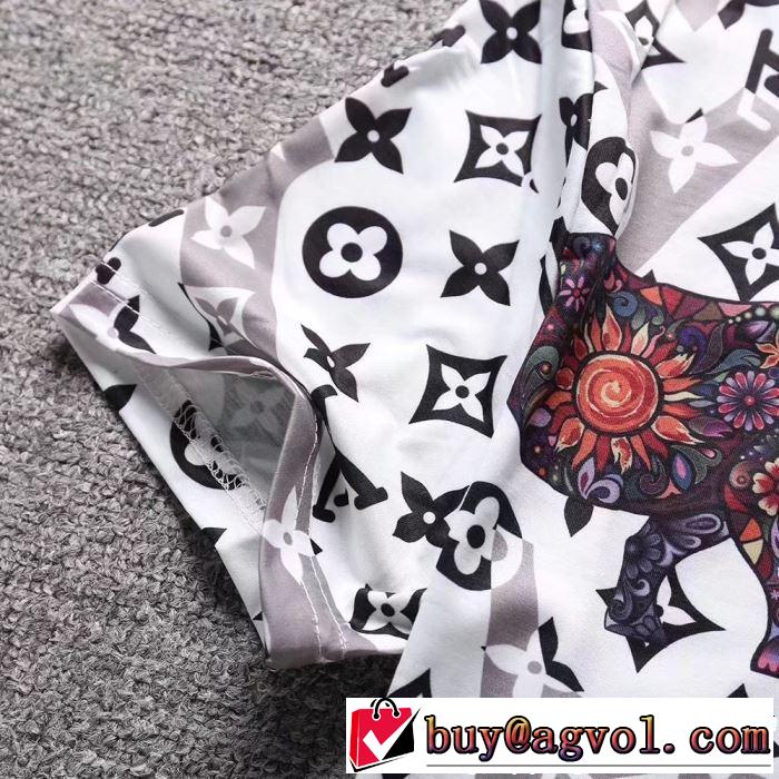 2019年最新ファッション  Tシャツ/ティーシャツ 2色可選 高級感が好評です ルイ ヴィトン LOUIS VUITTON