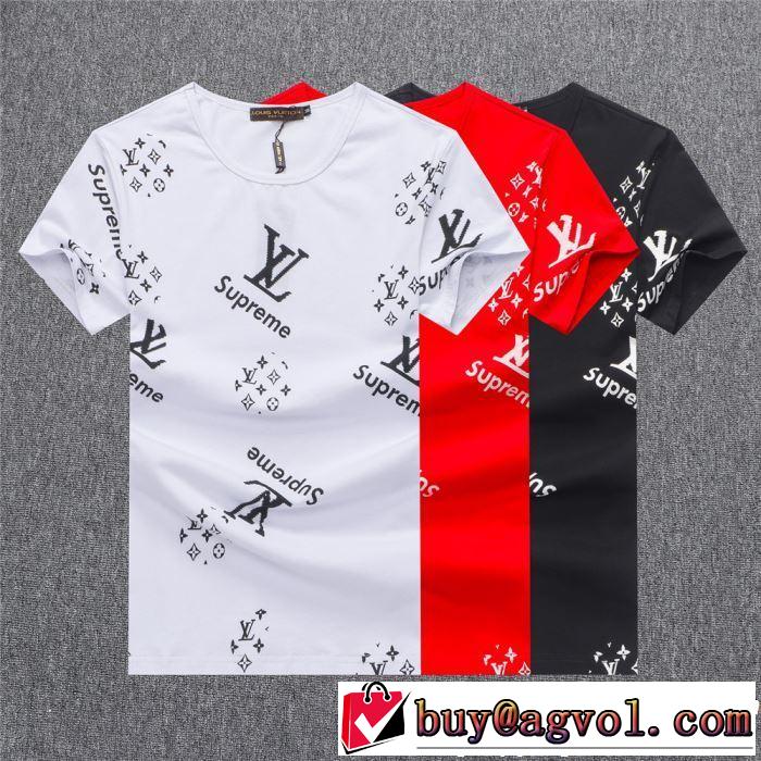 素敵なスタイルで夏の定番 2019春夏も引き続きトレンド LOUIS VUITTON ルイ ヴィトン 半袖Tシャツ 3色可選