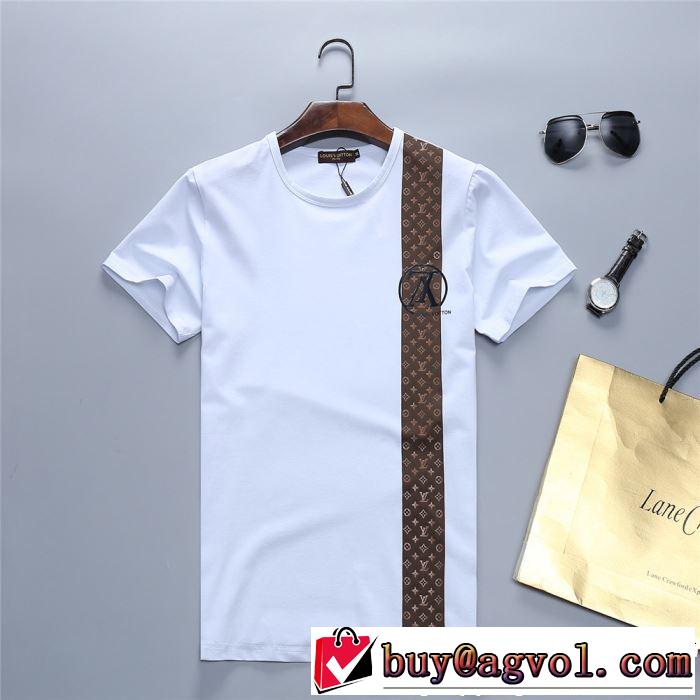 2019年最新ファッション 春夏シンプルファッションでOK！ LOUIS VUITTON ルイ ヴィトン 半袖Tシャツ 2色可選
