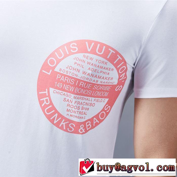 2019年春夏流行ファッション 大人の可愛さを引き立て LOUIS VUITTON ルイ ヴィトン 半袖Tシャツ 2色可選