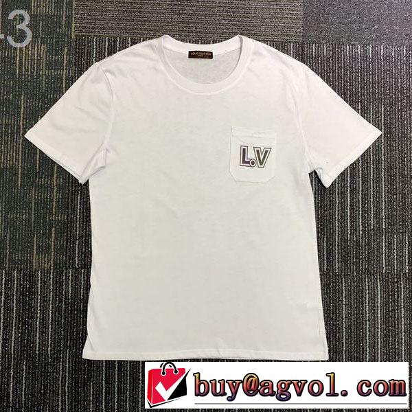知的な夏のスタイル  LOUIS VUITTON Tシャツ/半袖 2色可選 2019年春夏シーズンの人気 ルイ ヴィトン