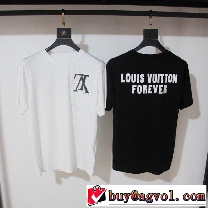 Tシャツ/半袖  2色可選  海外セレブは大人気 ルイ ヴィトン2019春夏人気トレンドアイテム  LOUIS VUITTON