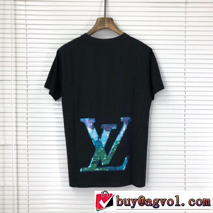 ルイ ヴィトントレンドアイテムとして継続 LOUIS VUITTON おしゃれな夏ファッション2019 Tシャツ/半袖  2色可選