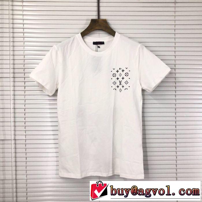 ルイ ヴィトントレンドアイテムとして継続 LOUIS VUITTON おしゃれな夏ファッション2019 Tシャツ/半袖  2色可選