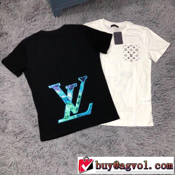 ルイ ヴィトントレンドアイテムとして継続 LOUIS VUITTON おしゃれな夏ファッション2019 Tシャツ/半袖  2色可選