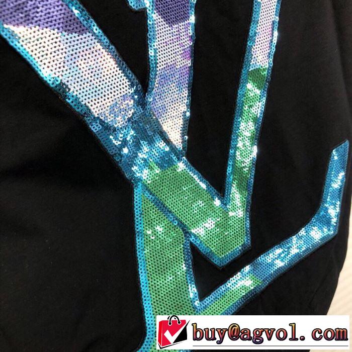ルイ ヴィトントレンドアイテムとして継続 LOUIS VUITTON おしゃれな夏ファッション2019 Tシャツ/半袖  2色可選