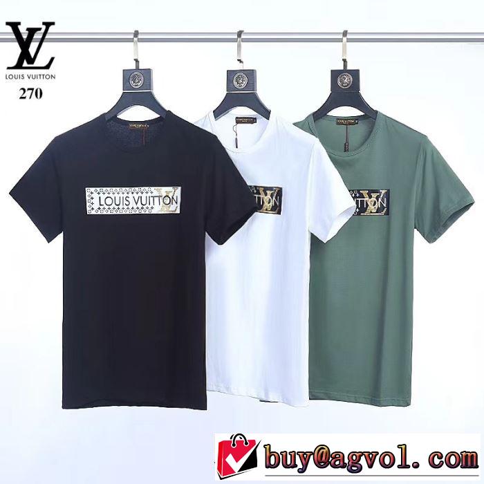 Tシャツ/半袖 特に夏は人気アイテム 3色可選 ルイ ヴィトン LOUIS VUITTON2019年夏の一押しファッションアイテム
