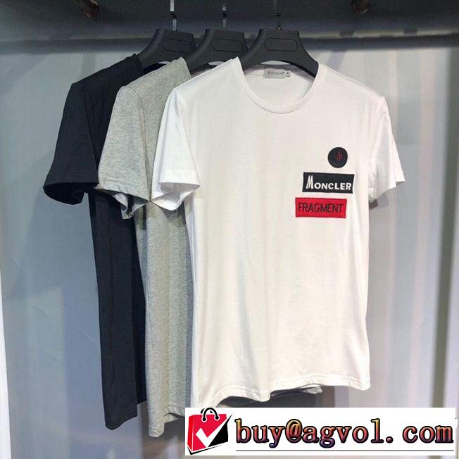 2019年春夏流行ファッション 大人のこなれた着こなし MONCLER モンクレール 半袖Tシャツ 3色可選