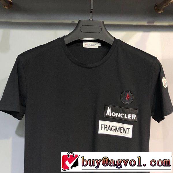 2019年春夏流行ファッション 大人のこなれた着こなし MONCLER モンクレール 半袖Tシャツ 3色可選