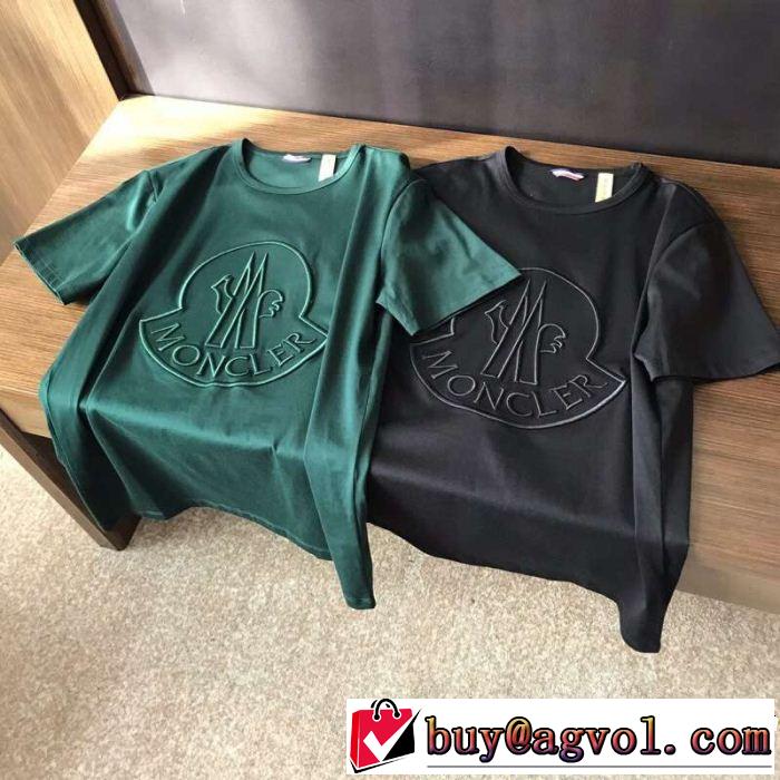 大人っぽく着こなし MONCLER モンクレール 半袖Tシャツ 2色可選 《2019年》今、注目のストリート