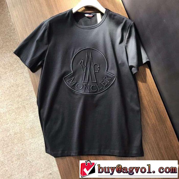 大人っぽく着こなし MONCLER モンクレール 半袖Tシャツ 2色可選 《2019年》今、注目のストリート