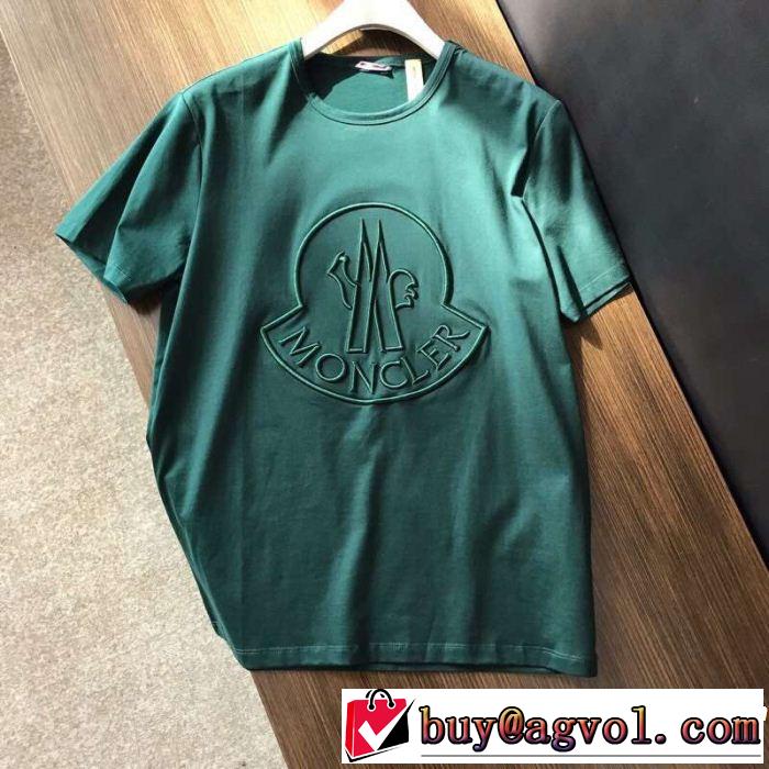 大人っぽく着こなし MONCLER モンクレール 半袖Tシャツ 2色可選 《2019年》今、注目のストリート