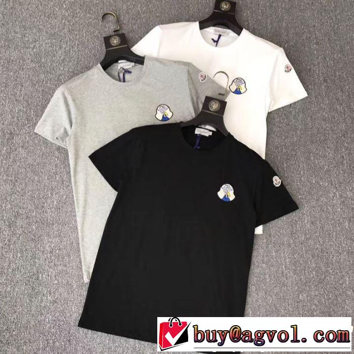 モンクレール MONCLER Tシャツ/ティーシャツ 3色可選 2019春夏のトレンド新商品 お洒落トレンド人気