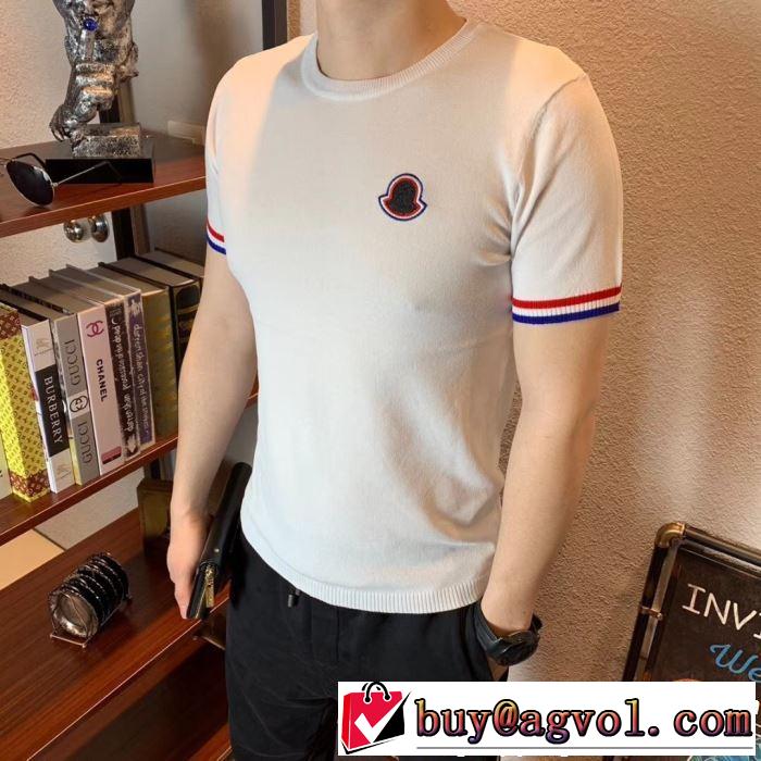 モンクレール MONCLER Tシャツ/ティーシャツ 2色可選 2019即旬な装いに シンプルながら切れ味のいい