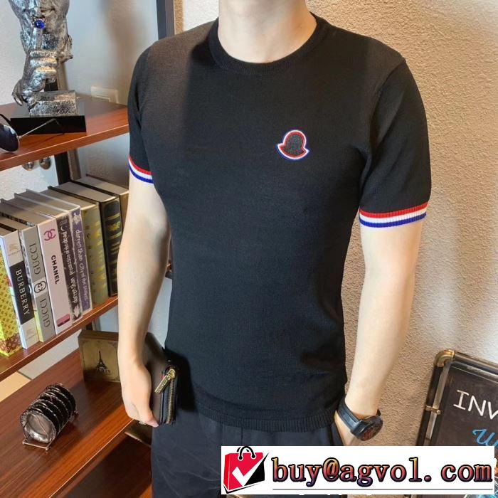 モンクレール MONCLER Tシャツ/ティーシャツ 2色可選 2019即旬な装いに シンプルながら切れ味のいい