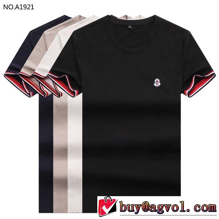 2019夏ファション新品 この夏は注目新作 モンクレール MONCLER Tシャツ/ティーシャツ 4色可選