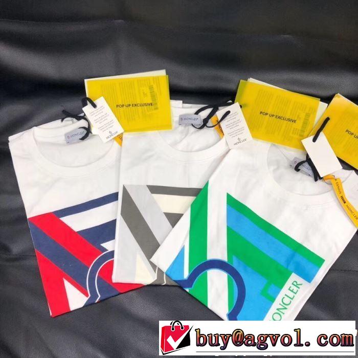 モンクレール MONCLER Tシャツ/ティーシャツ 3色可選 2019春夏トレンドアイテム スタイリッシュに新着