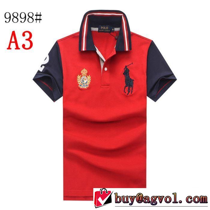 ポロ ラルフローレン海外セレブは大人気  Polo Ralph Lauren 4色可選 【2019年】夏のファッション  Tシャツ/半袖