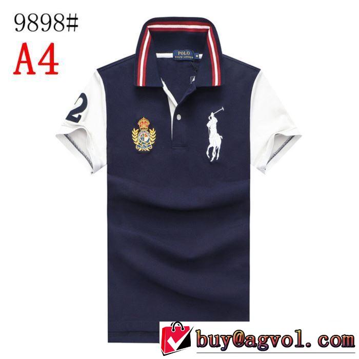 ポロ ラルフローレン海外セレブは大人気  Polo Ralph Lauren 4色可選 【2019年】夏のファッション  Tシャツ/半袖