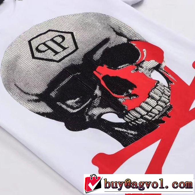目を引く存在感抜群 2019夏色っぽさ PHILIPP PLEIN フィリッププレイン 半袖Tシャツ 2色可選