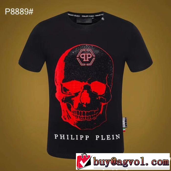 半袖Tシャツ 2色可選 スタイルを綺麗に 大人のこなれた着こなし PHILIPP PLEIN フィリッププレイン