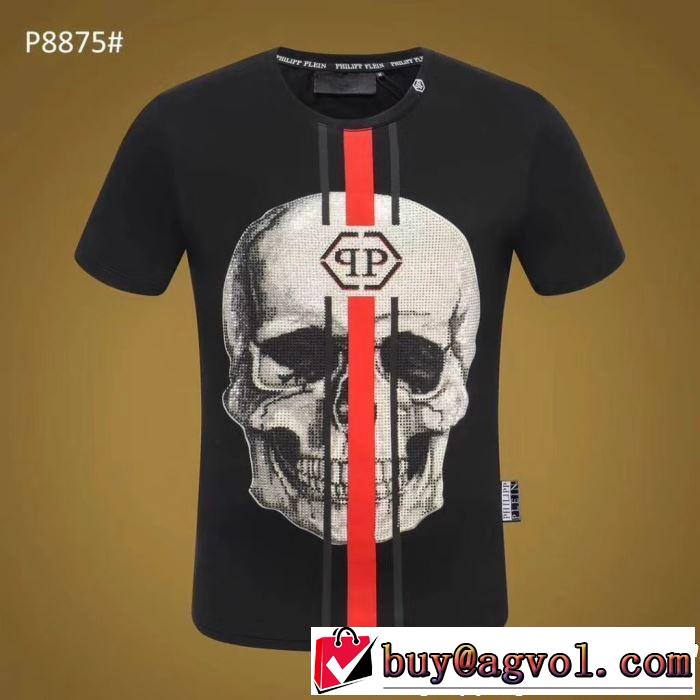  2019年の春夏に着たい Tシャツ/ティーシャツ フィリッププレイン透け感優しい  PHILIPP PLEIN 2色可選 