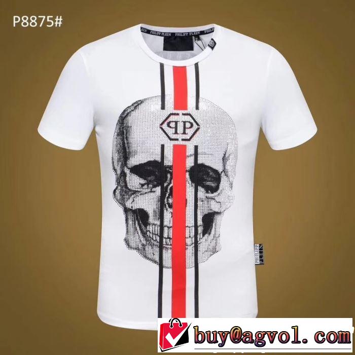 2019年の春夏に着たい Tシャツ/ティーシャツ フィリッププレイン透け感優しい  PHILIPP PLEIN 2色可選