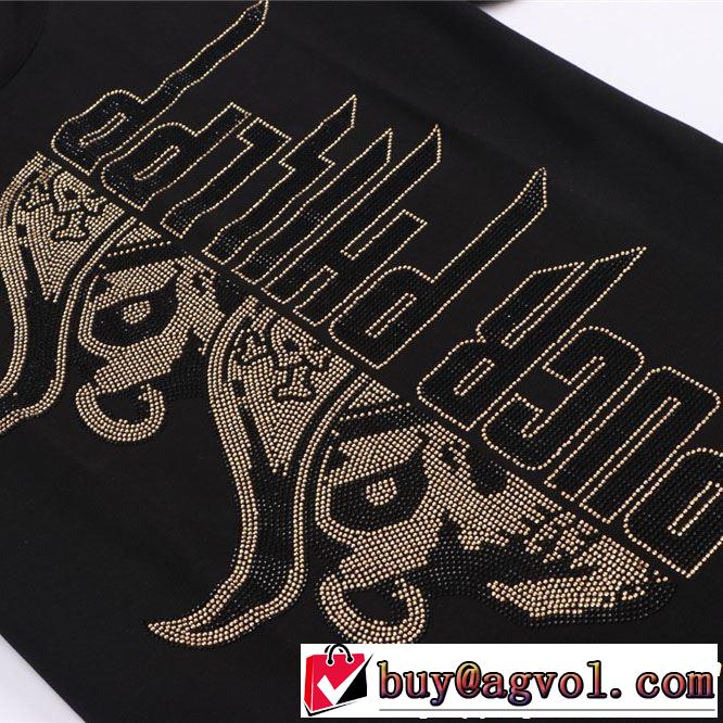 Tシャツ/ティーシャツ サラサラの着心地 フィリッププレイン 春夏の流行り2019新品 PHILIPP PLEIN 大人っぽく仕上げ