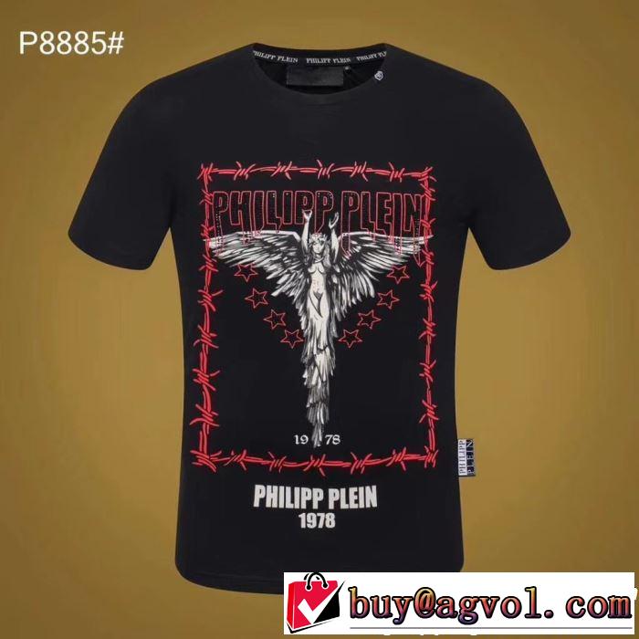  目を引く存在感抜群 Tシャツ/ティーシャツ フィリッププレイン PHILIPP PLEIN 2色可選2019春夏の大注目トレンド 