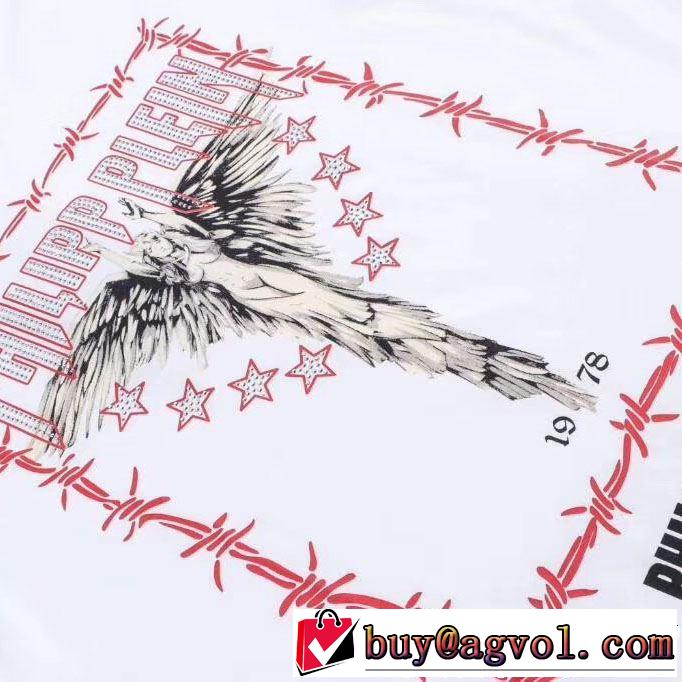 目を引く存在感抜群 Tシャツ/ティーシャツ フィリッププレイン PHILIPP PLEIN 2色可選2019春夏の大注目トレンド