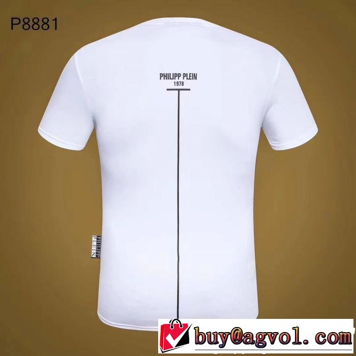 Tシャツ/ティーシャツ2色可選 シンプルながら切れ味のいい フィリッププレイン 2019春夏は人気定番 PHILIPP PLEIN