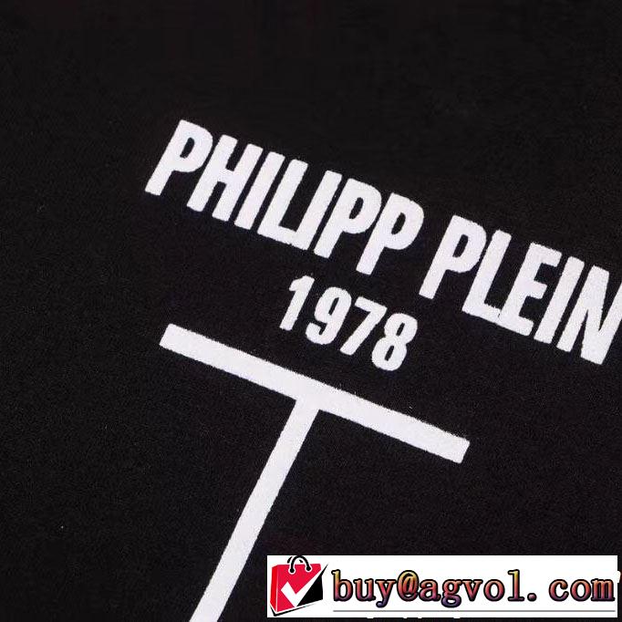 Tシャツ/ティーシャツ2色可選 シンプルながら切れ味のいい フィリッププレイン 2019春夏は人気定番 PHILIPP PLEIN