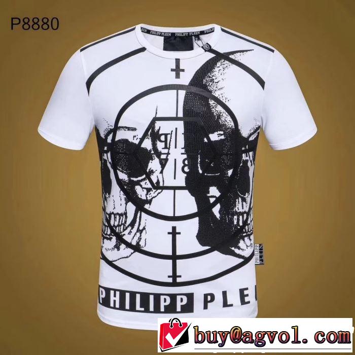 きちんと感が抜群 Tシャツ/ティーシャツ フィリッププレイン  2019春夏のトレンド新商品 2色可選PHILIPP PLEIN