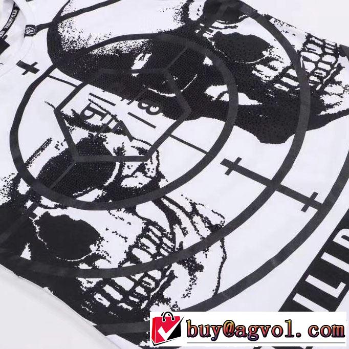 きちんと感が抜群 Tシャツ/ティーシャツ フィリッププレイン  2019春夏のトレンド新商品 2色可選PHILIPP PLEIN