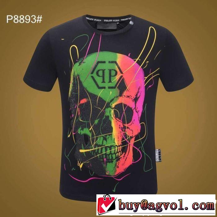 春夏の流行りトップス Tシャツ/ティーシャツ フィリッププレイン2019春夏も引き続きトレンド  PHILIPP PLEIN 2色可選